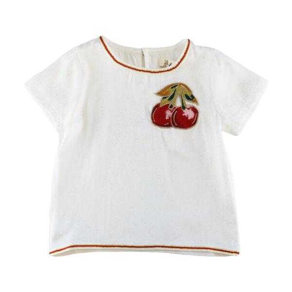 Cherry Embroidery Top