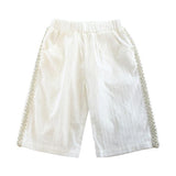 Embellish Trim Wide Pants