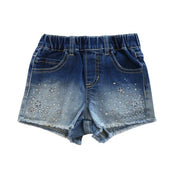 Star & Rhinestone Denim Shorts - doe a dear