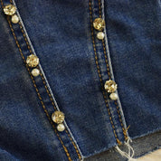 Rhinestone Denim Shorts - doe a dear