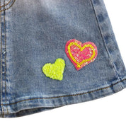 Sequin Hearts Denim Skirt - doe a dear