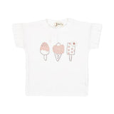 Ruffle Sleeves 3 Ice Cream Tee