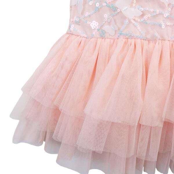 Pink 3D Butterfly Tutu Dress