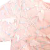 Pink 3D Butterfly Tutu Dress