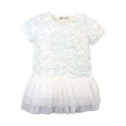 White 3D Butterfly Tutu Dress