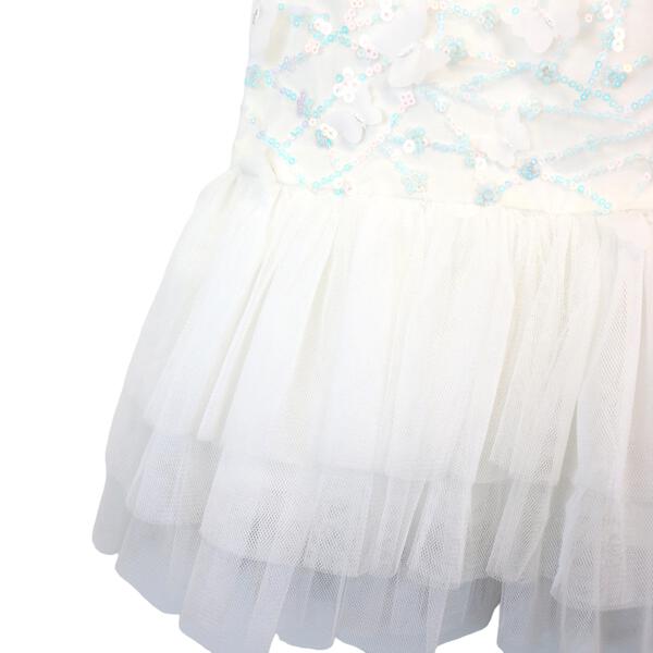 White 3D Butterfly Tutu Dress