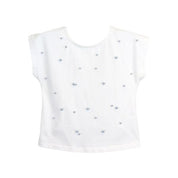 Blue Pearl Embellished Tee w/ Lace Back - doe a dear