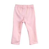 Pink Embellished Stretch Twill Pants