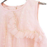 Pink Iridescent Print Sheer Dress