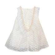 White Floral Embroidery Bib Dress - doe a dear