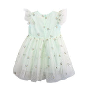 Green Hearts Embroidery Dress