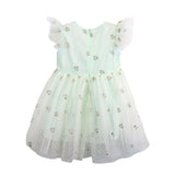 Green Hearts Embroidery Dress