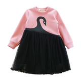 Swan Tulle Dress - Pink/Black