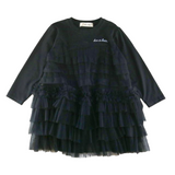 Ruffle Mesh Layer Dress