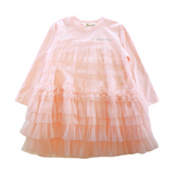 Ruffle Mesh Layer Dress