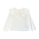 Lace Collar Top - White