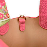 Fuchsia Satchel Bag w/ Scarf