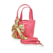 Fuchsia Satchel Bag w/ Scarf - doe a dear