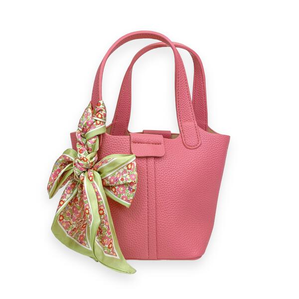 Fuchsia Satchel Bag w/ Scarf - doe a dear