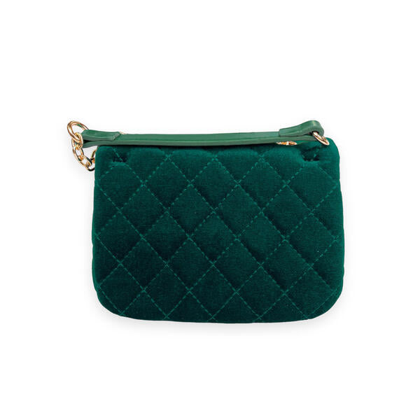 Green Colorful Studs Velvet Quilted Purse - doe a dear