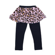 Furry Leopard Mix Skeggings - doe a dear