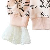 Bunny Lace Trim Sweatshirt