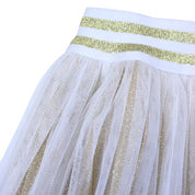 Gold Sheer Overlay Lurex Midi Skirt - doe a dear