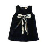 Sequin Bow Furry Dress