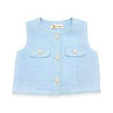 Novelty Button Tweed Vest