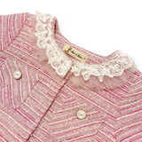 Short Slv Tweed Jacket - pink