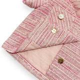 Short Slv Tweed Jacket - pink