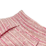 Organza Trim Tweed Skirt -pink
