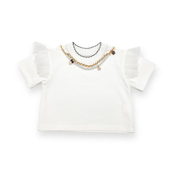 Necklace Tee - white