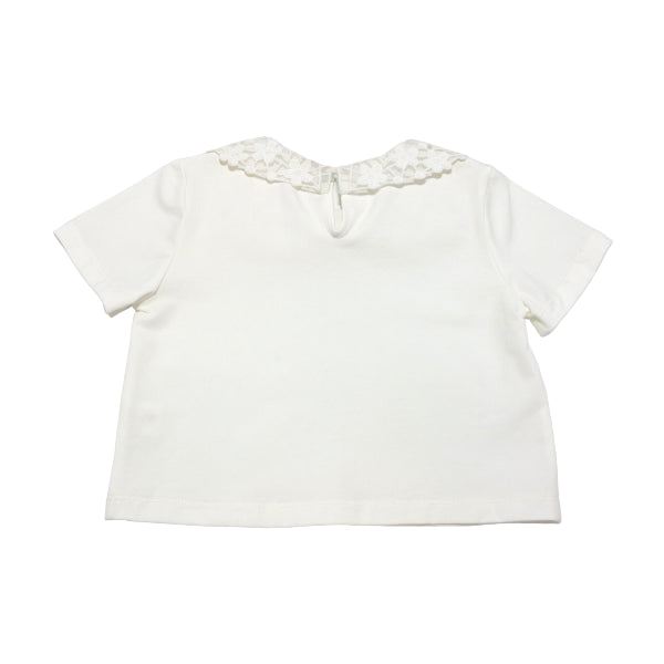 Floral Crochet Collar Tee - doe a dear