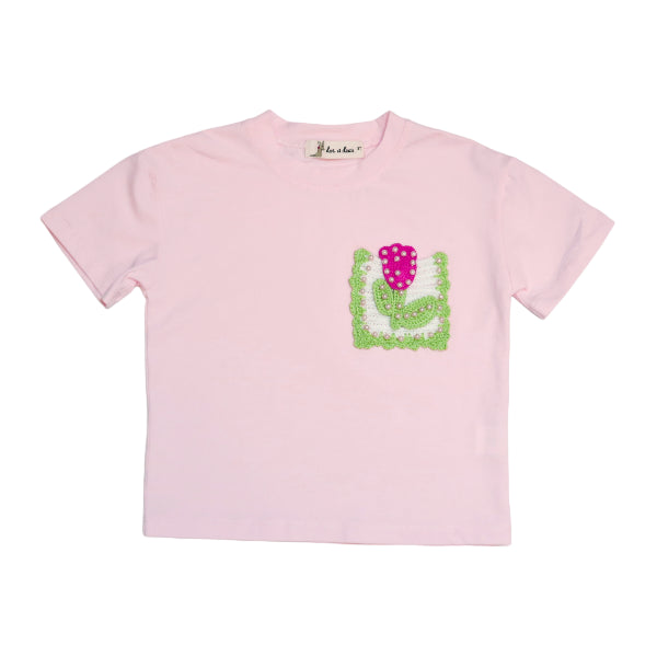 Crochet Floral Patch Tee