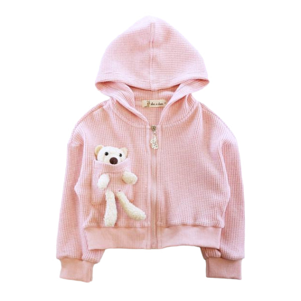 Teddy Hooded Loungewear Set - Pink - doe a dear