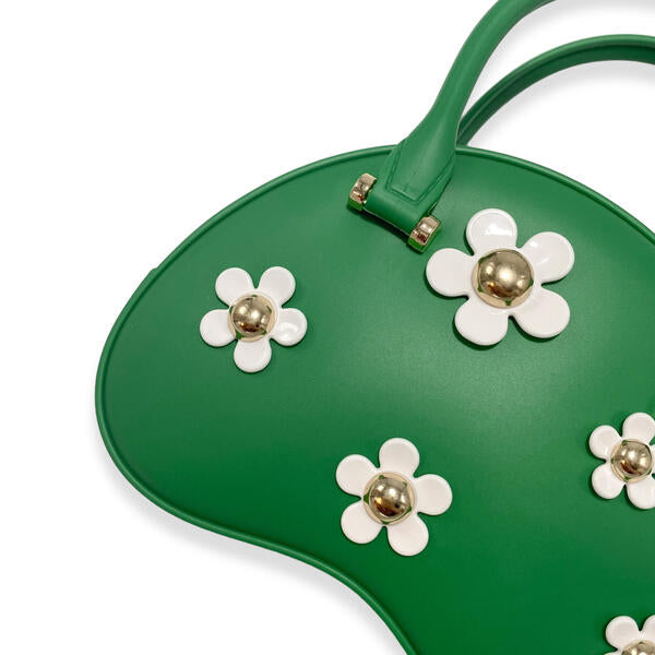 Green Floral Matte Jelly Dome Purse - doe a dear