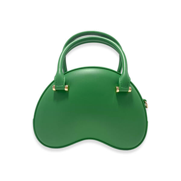 Green Floral Matte Jelly Dome Purse