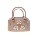 Floral Shiny Jelly Barrel Purse