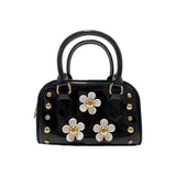 Floral Shiny Jelly Barrel Purse