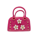 Floral Shiny Jelly Barrel Purse