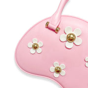 Pink Floral Matte Jelly Dome Purse - doe a dear