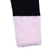 Pink Fur Cuff Leggings - doe a dear