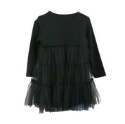 Rhinestone Heart Tiered Dress - Black - doe a dear