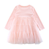 Rhinestone Heart Tiered Dress - Pink