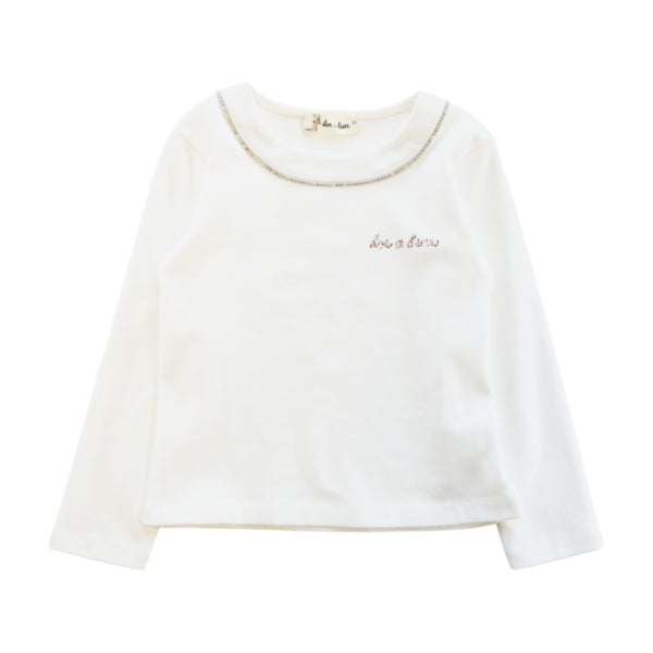 Rhinestone Logo Top - White - doe a dear