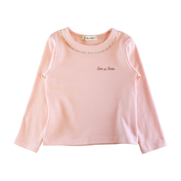 Rhinestone Logo Top - Pink - doe a dear