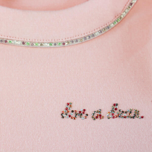 Rhinestone Logo Top - Pink - doe a dear