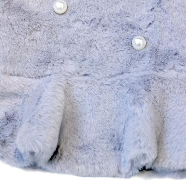 Grey Pearl Accents Furry Vest - doe a dear