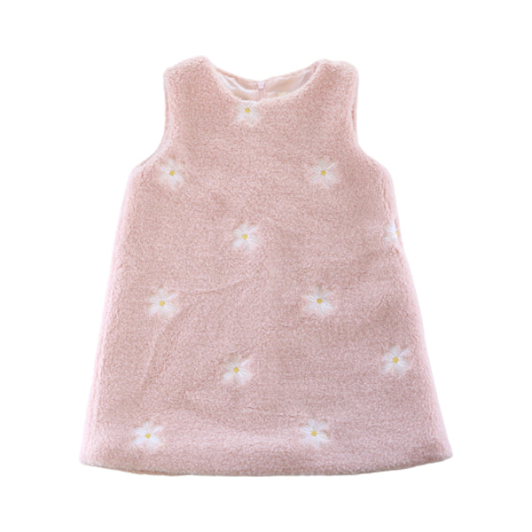 Polar Fleece Floral Dress - Pink - doe a dear